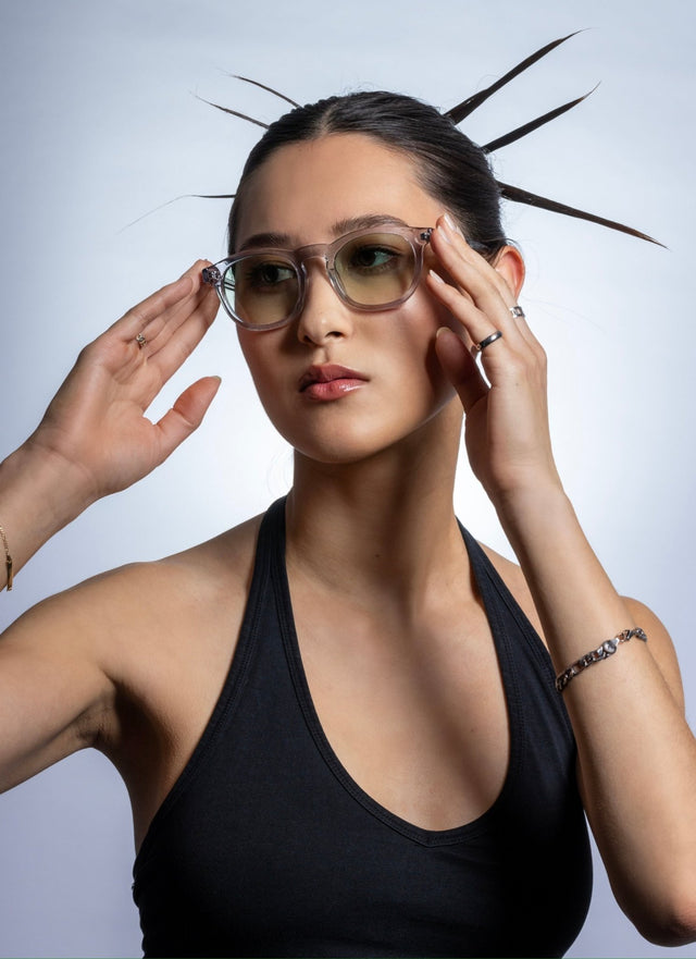 SEYU Sonnenbrille 04 Grey - grüne Linsen