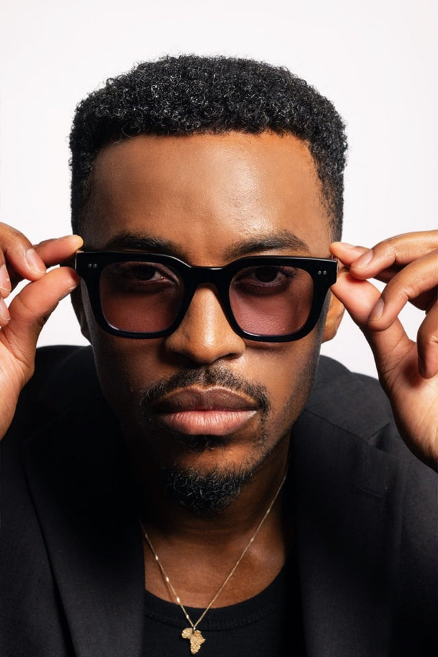 SEYU Sonnenbrille 17 Black - pinke Linsen